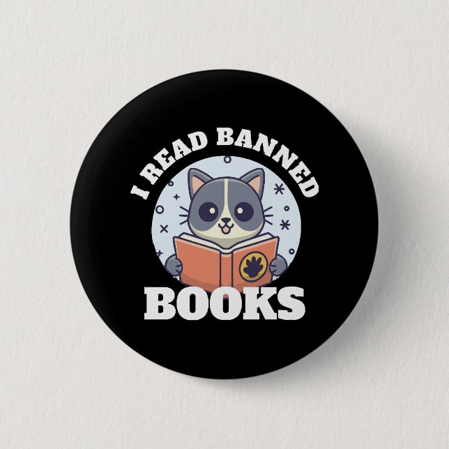 Ich las verbotene Bücher Button (Vorderseite)