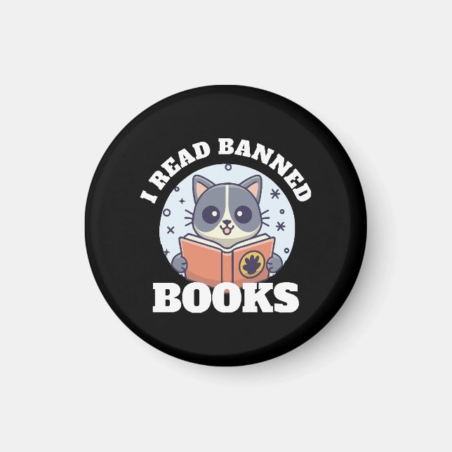 Ich las verbotene Bücher Magnet (Vorne)