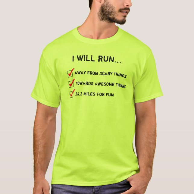 Ich lasse 26,2 Meilen für Spaß-T-Shirt laufen T-Shirt (Vorderseite)