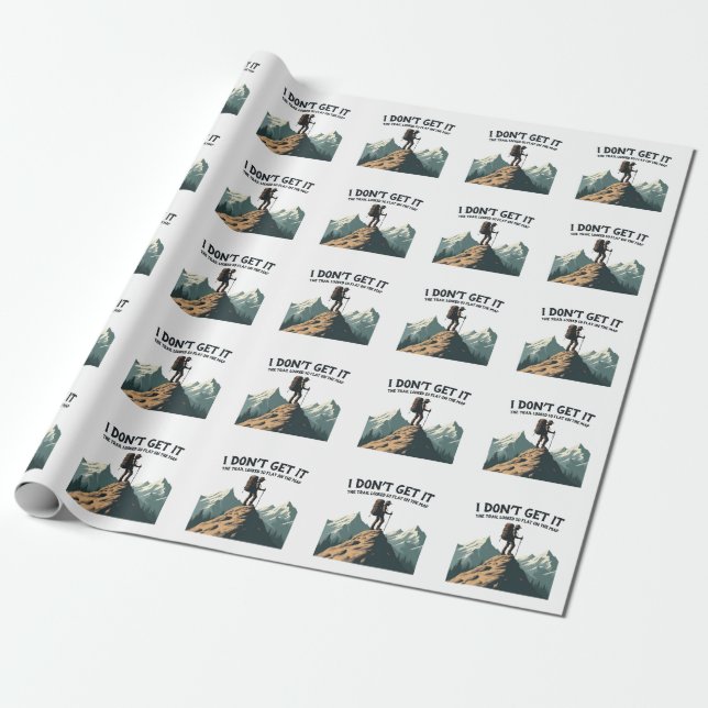 Ich lasse es nicht, dass der Weg so flach zum Wand Geschenkpapier (Ungerollt)