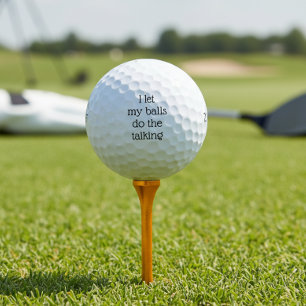Ich lasse meine Eier für mich sprechen Lustig Golfball