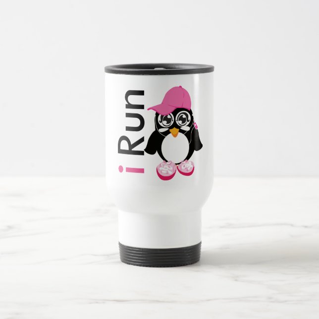ich lasse Pinguin laufen Reisebecher (Mittel)