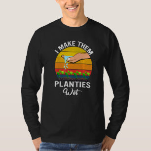 Ich lasse sie Planties nass Garden, ich warte mein T-Shirt