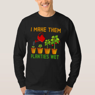 Ich lasse sie Planties nasse Pflanze T-Shirt