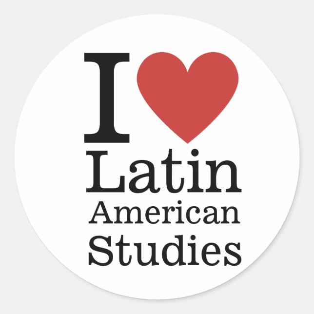 Ich ❤️ lateinamerikanische Studien für Studenten/F Runder Aufkleber (Vorderseite)