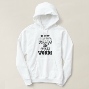 ICH LAUFE AUF CAFFEINE CHAOS UND KUSS WORTE HOODIE