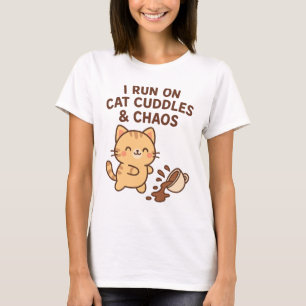 Ich laufe auf Cat Cuddles & Chaos T - Shirt - Nied