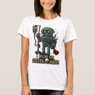 Ich laufe auf Coffee & Chaos T - Shirt - Koffein g