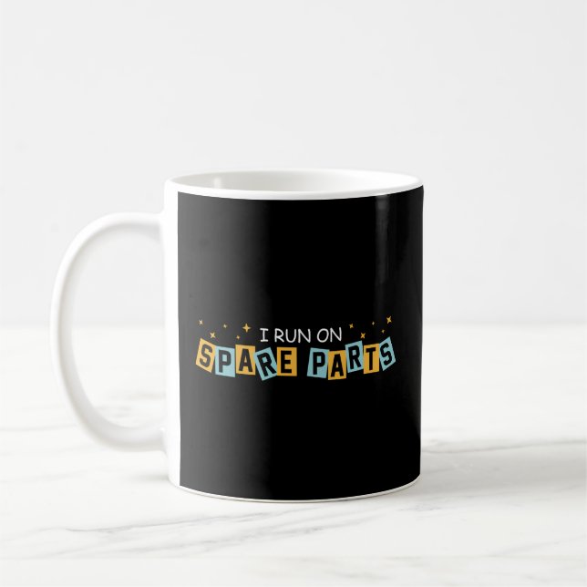 Ich laufe auf Ersatzteilen Lebertransplantationsüb Kaffeetasse (Links)