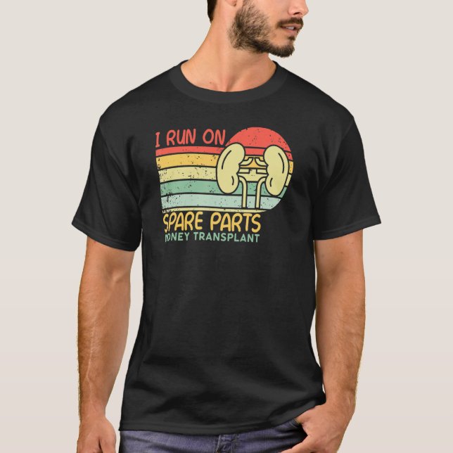 Ich laufe auf Ersatzteilen Nierentransplantation N T-Shirt (Vorderseite)