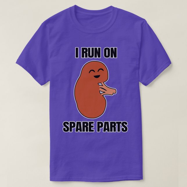 Ich laufe auf Ersatzteilen T-Shirt (Design vorne)