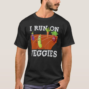 Ich Laufe Auf Gemüse Lustiger Veganer Vegetarische T-Shirt
