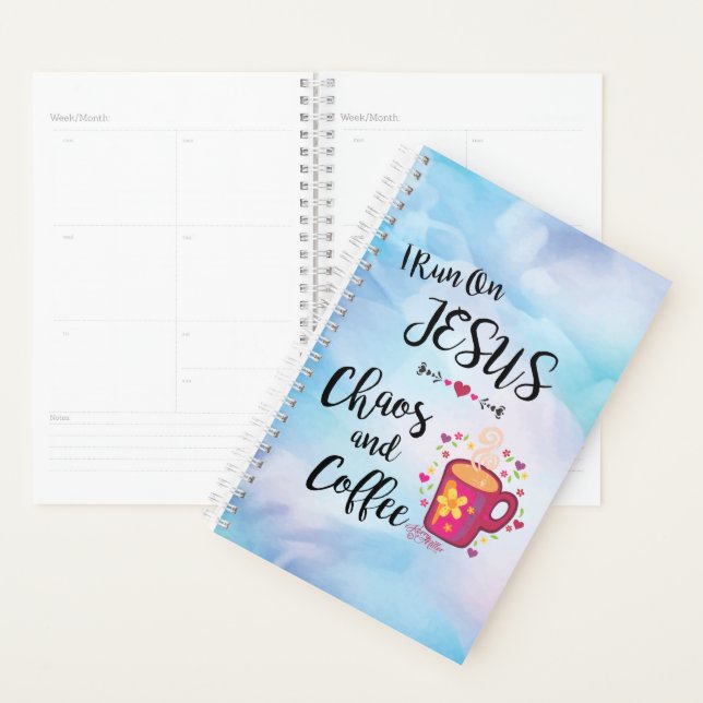 Ich laufe auf Jesus, Chaos und Kaffeeplaner Planer (Anzeige)