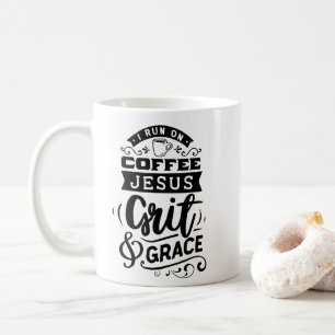 Ich laufe auf Kaffee Christlicher Zitat Kaffee-Tas Kaffeetasse