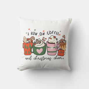 Ich laufe auf Kaffee und Weihnachts-Chef Kissen