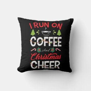 Ich laufe auf Kaffee und Weihnachts-Chef Kissen
