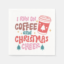 Ich laufe auf Kaffee und Weihnachts-Chef Serviette