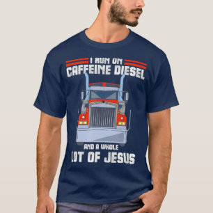 Ich laufe auf Koffein Diesel Jesus Christlichen LK T-Shirt
