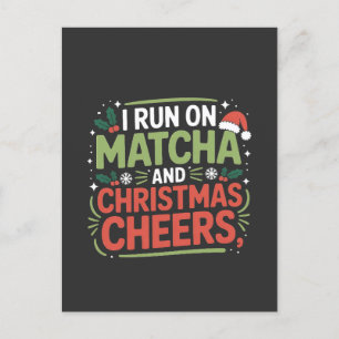 Ich laufe auf Matcha und Weihnachten heiße grünes 