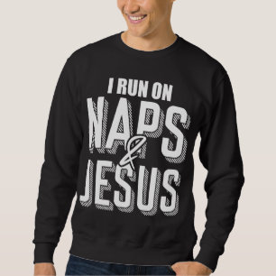 Ich laufe auf Nickerchen und Jesus Christus, Gotte Sweatshirt