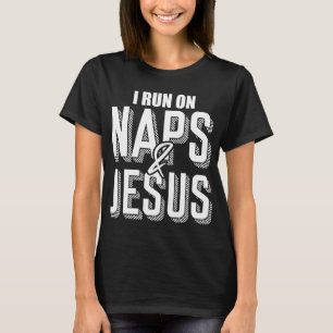 Ich laufe auf Nickerchen und Jesus Christus, Gotte T-Shirt