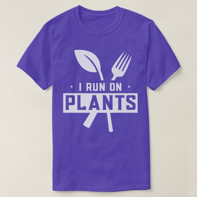 Ich laufe auf Pflanze Vegetarian Veggies Gemüse Ga T-Shirt (Design vorne)