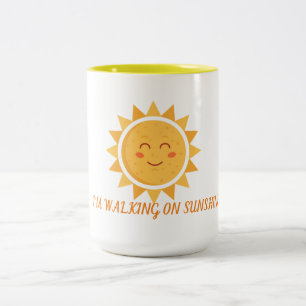 Ich laufe auf Sonnenschein zwei Tone Zweifarbige Tasse