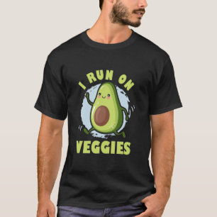 Ich laufe auf vegetarischen Veggies und führe Vega T-Shirt
