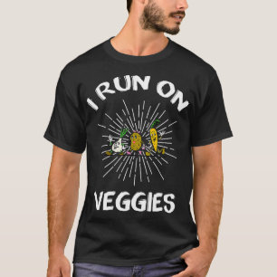Ich laufe auf Veggies Funny T-Shirt