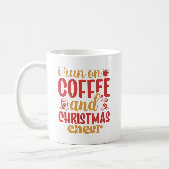 Ich laufe auf Weihnachtsgeschenk-Tasse Kaffeetasse (Links)