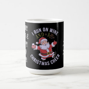 Ich laufe auf Wein und Weihnachten Chef Kaffeetasse