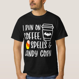Ich laufe auf Zauber und Zuckermais Herbst T-Shirt