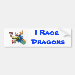 Ich laufe Drachen Autoaufkleber