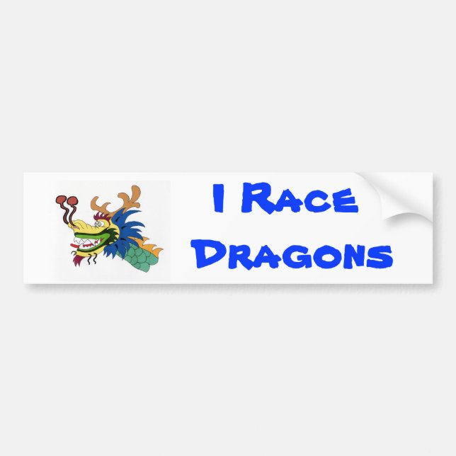 Ich laufe Drachen Autoaufkleber (Vorne)