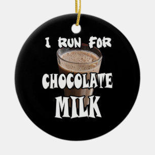 Ich laufe für Schokoladenmilch Laufen Keramik Ornament