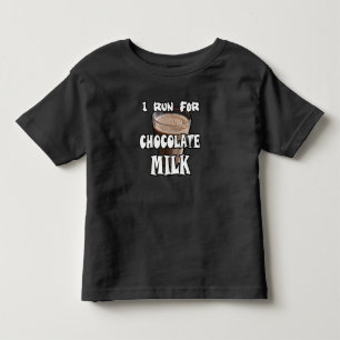 Ich laufe für Schokoladenmilch Laufen Kleinkind T-shirt