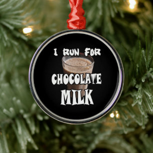 Ich laufe für Schokoladenmilch Laufen Ornament Aus Metall