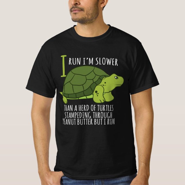 Ich laufe, ich bin langsamer als eine Herde von Sc T-Shirt (Vorderseite)