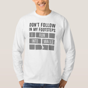 Ich laufe in Walls T-Shirt