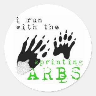 Ich laufe mit dem SPRINTENDEN ARBS Runder Aufkleber