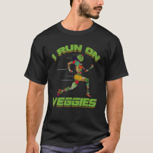 Ich laufe mit Gemüse für Pflanzenfans T-Shirt