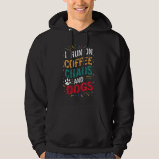 Ich laufe mit Kaffee, Chaos und Hunden Coffee Addi Hoodie