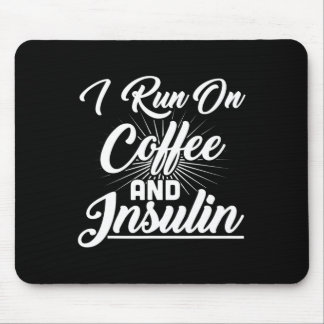 Ich laufe mit Kaffee und Insulin-Diabetes Mousepad