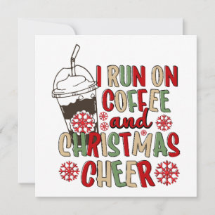 Ich laufe mit Kaffee und Weihnachtsstimmung