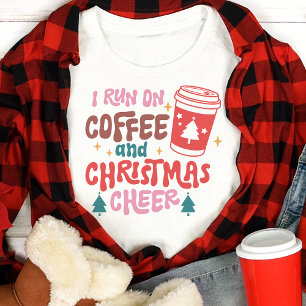 Ich laufe mit Kaffee und Weihnachtsstimmung Tri-Blend Shirt