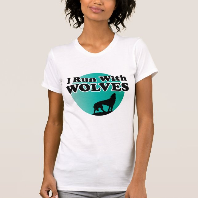 Ich laufe mit Wölfen T-Shirt (Vorderseite)