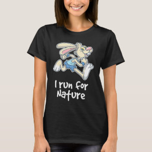 Ich laufe Natur Süße Häschen Laufendes Kaninchen T T-Shirt