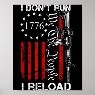Ich laufe nicht, ich lade nach - USA We The People Poster