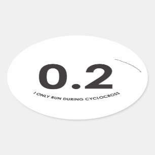 Ich laufe nur während Cyclocross - ovaler Aufkleber
