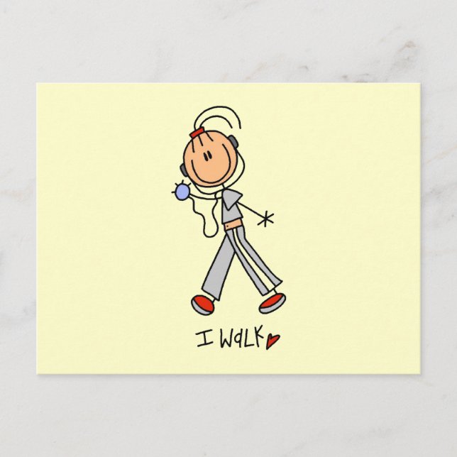 Ich laufe postkarte (Vorderseite)